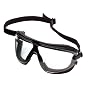 AO Safety 16617 Gogglegear Standard Bridge Safety Goggles with Strap, Medium Clear Lens