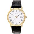 Bulova Men`s 97B13 Black Tortoise Shell Leather Watch