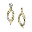 14K Yellow/White Gold 1/5 ct. Diamond Earring Jackets