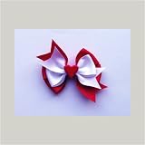 Valentine Infant bow, Small plastic Barrette