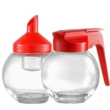 Stoha Design 024166 Milch und Zucker - Set 160 ml Kugel Glas transparent - ABS Kunststoff rot