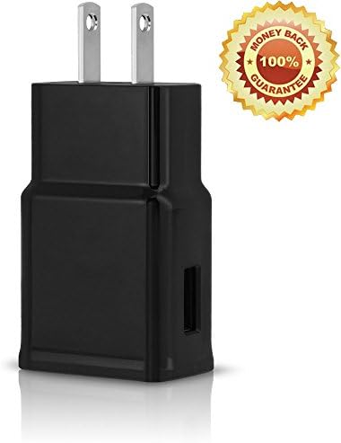 Voldtech 5ft Micro Charger Data Cable and Travel Wall Charger Set Competible with Galaxy Note 5 , Note 4, S3, S4, S6, S7 Edges + (Black) VT1