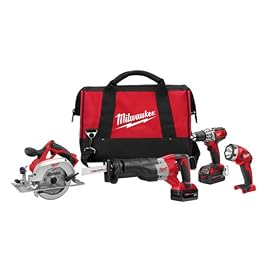 Milwaukee 2691-24M 18-Volt Compact Drill, Sawzall Reciprocating Saw, Circular Saw, and Worklight... by Milwaukee