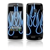 Blue Neon Flames Design Protective Skin Decal Sticker for LG Voyager VX10K VX10000 Cell Phone
