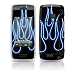 Blue Neon Flames Design Protective Skin Decal Sticker for LG Voyager VX10K VX10000 Cell Phone