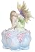3.75 inch Glazed Porcelain Fairy on Lid of Trinket Box with Flowers