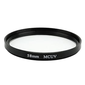 Black 58mm Multi-coated Ultra Violet (MC-UV) Lens Filter for Nikon D5000