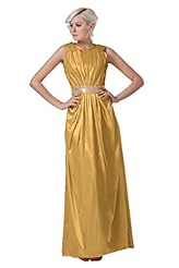Charmeuse Lace Sleeveless Scoop Neck Bridesmaid Dress/Prom Dress  With a Sash 