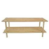 Schuhregal, Holz natur, zwei Ebenen