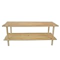 Schuhregal, Holz natur, zwei Ebenen