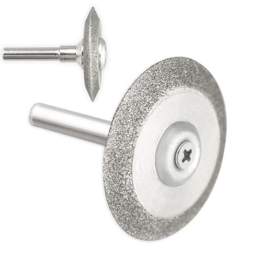 Large Beveled Diamond Grinding Wheel 1/4" Shank 1-3/4" Diameter 100 Grit