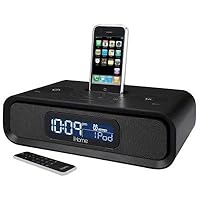 iHome iP98BR Dual Alarm Clock Radio with Dock for iPod and iPhone (Black)