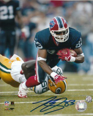 Lee Evans Buffalo Bills NFL Hand Signed 8x10 Photograph Blue Jersey
