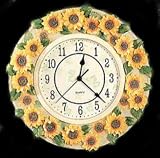 Product details for SUNFLOWER Kitchen wall CLOCK sun flower home decor NEW