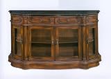 Antique Cherry Four Door Credenza Curio