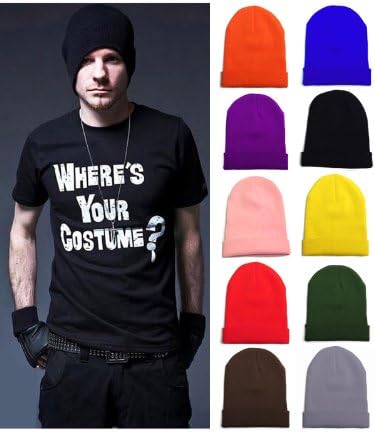 Fashion Unisex Solid Color Warm Plain Acrylic Knit Cuff Ski Beanie Skull Hat Cap