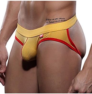 SaintBetu Men Jockstrap Supporter G-Thong Size XL Color Yellow