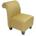 Green Stripe Roll Back Upholstered Chair - Green