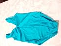 turquoise lycra leotard pinch front sleeveless size 0 age 3-4 cheast 24 inch