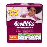 Goodnites Goodnites Girls Underpants for Nighttime, Mega Pack, Small/Medium 26 ct (Quantity of 2)