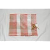 Peach, Beige and White Madras Dupioni Fat Quarter