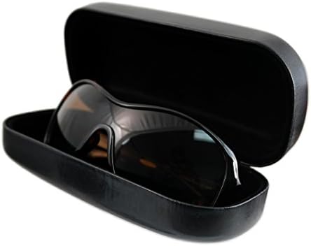 Premium Sunglasses/Eyeglasses Case + Microfiber Cleaning Cloth | 100% money Back Guarantee | Hard | Clamshell | For Men & Women | Medium - Large - XL | AS505 with Cloth |