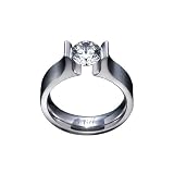 B.Tiff New York RG092R Stainless Steel jewelry in Tension Setting with Signity Star Stone