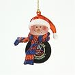 New York Islanders NHL Striped Acrylic Snowman Ornament (3")