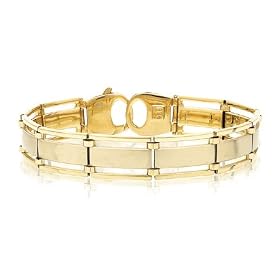 Mens 14K Gold Bracelet 12.7mm by