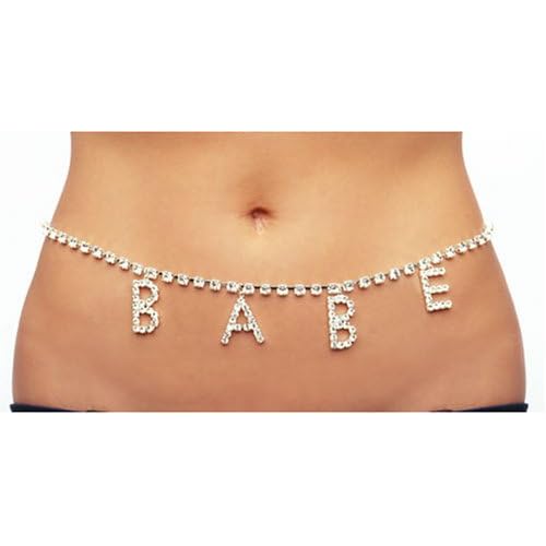 Sexy Body Jewelry: Babe Rhinestone Belt