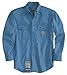 Carhartt - FRS160-MBL XXL TLL - FR Long Sleeve Shirt, Blue, 2XLT, Button