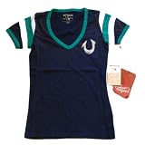 True Religion - True Religion Women Football V-Neck Dark Navy Cotton T-Shirt Size XS * 08 Newest Sports Collection *