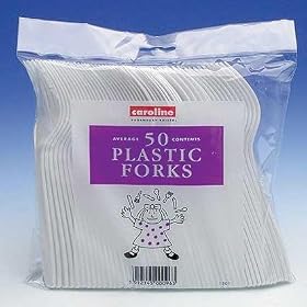 Catering: White Plastic Forks Pk50