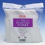 50 x Plastic FORKS - Strong Disposable Cutlery