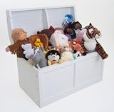 White Hardwood Barrel Top Toy Chest