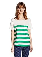 Springfield Camiseta Manga Corta (Blanco / Verde)