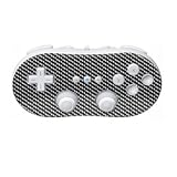 Black Carbon Fiber Weave Design Nintendo Wii Classic Controller Protector Skin Decal Sticker