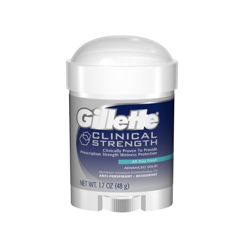 Gillette Clinical Strength Anti-Perspirant Deodorant, All Day Fresh, 1.7-Ounce Sticks (Pack of 2)