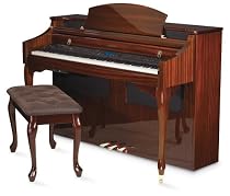 Suzuki Vg-17 Spinet Digital Piano, High Gloss Mahogany Brown