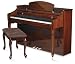 Suzuki Vg-17 Spinet Digital Piano, High Gloss Mahogany Brown