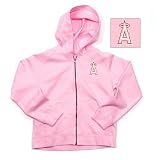 Los Angeles Angels MLB Girls Lucky Full Zip Hooded Jacket (Pink)