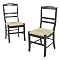 Rush-Seat Dining Chair - 2 pk Black