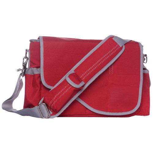 Jill-e 411228 Sailcloth Messenger Bag (Red) Jill-e 411228 Sailcloth Messenger Bag (Red)