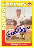 Clete Boyer Autographed/Hand Signed Baseball Card (New York Yankees) 1990 Swell Legends Card