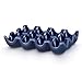 Rachael Ray Stoneware 12-Cup Sittin' Pretty Egg Tray, Blue