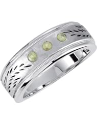 Jewelplus 1/6 ct tw Diamond Duo Band with Black Epoxy 14K Yellow 1/6Ctw Gents