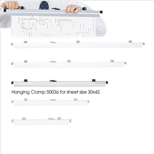 SAFCO PRODUCTS Sheet File Hanging Clamps, Aluminum with Plastic Caps, 30