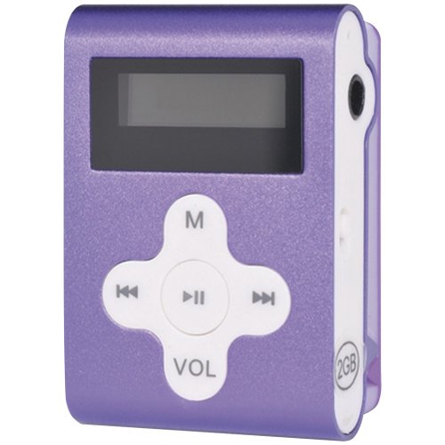 ECLIPSE ECLIPSE-CLD2PL 2 GB MP3 PLAYER WITH DISPLAY & SHUFFLE MODE (PURPLE) – New