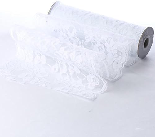10 Yards of Vintage Inspired White Floral Lace with Scalloped Edge for Embellishing, Crafting and Creating