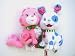 Strawberry Shortcake Custard Cat and Pupcake Dog Small Plush Doll Stuffed Toy, Great gift idea.